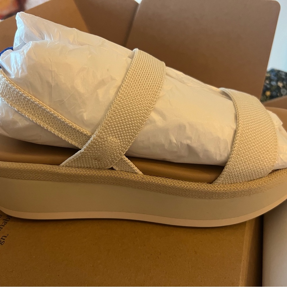 Cream Platform Sandals
